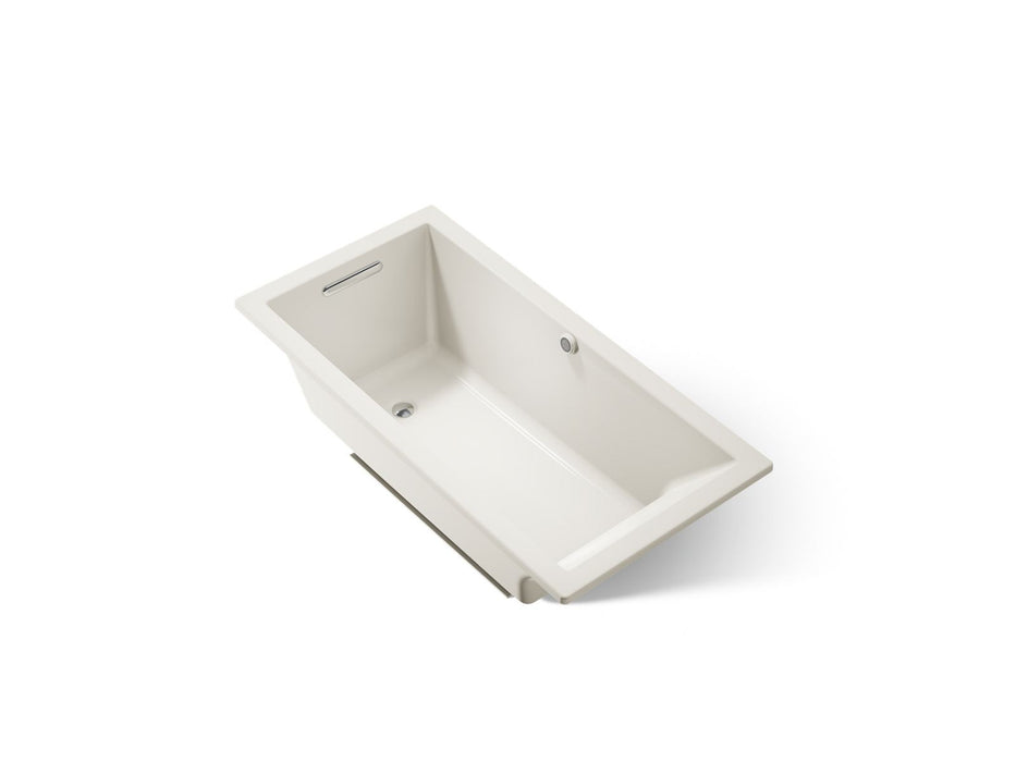 KOHLER K-1121-W1 Underscore 60" x 30" drop-in bath with Bask heated surface, biscuit