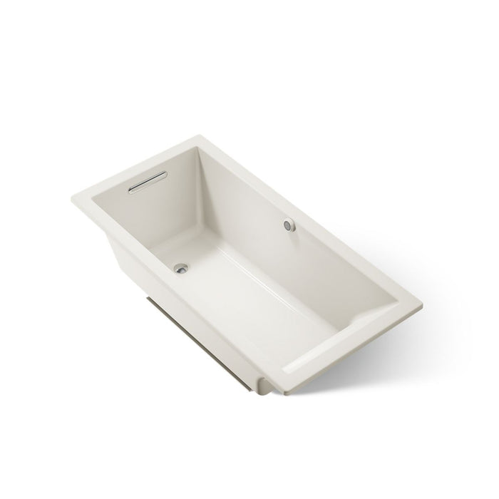 KOHLER K-1121-W1 Underscore 60" x 30" drop-in bath with Bask heated surface, biscuit - view 5