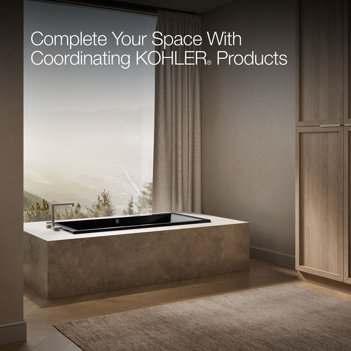 KOHLER K-1121-W1 Underscore 60" x 30" drop-in bath with Bask heated surface, black black - view 2