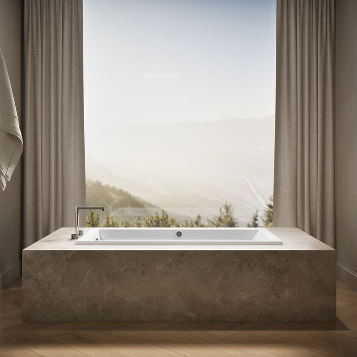 KOHLER K-1121-W1 Underscore 60" x 30" drop-in bath with Bask heated surface, white - view 4