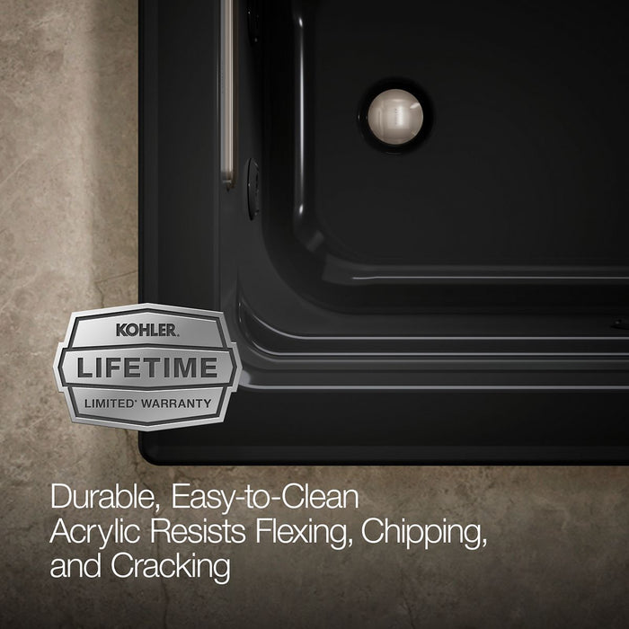 KOHLER Archer 60" x 32" drop-in whirlpool bath