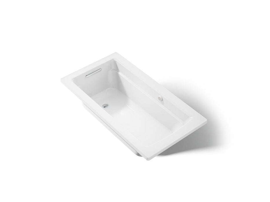 KOHLER K-1122-GH Archer 60" x 32" drop-in Heated BubbleMassage air bath, white