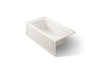 KOHLER Archer 60" x 32" alcove Heated BubbleMassage air bath, left drain
