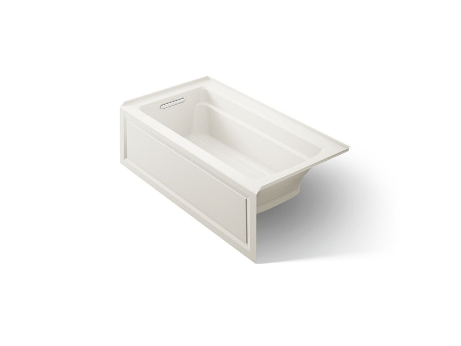 KOHLER Archer 60" x 32" alcove Heated BubbleMassage air bath, left drain