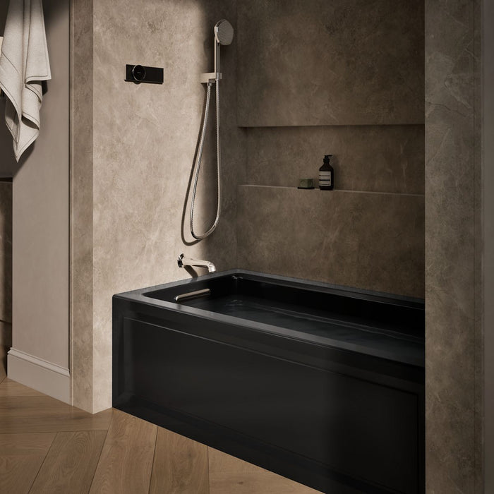 KOHLER Archer 60" x 32" alcove Heated BubbleMassage air bath, left drain