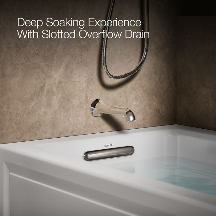 KOHLER Archer 60" x 32" alcove Heated BubbleMassage air bath, left drain