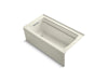 KOHLER Archer 60" x 32" integral apron Heated BubbleMassage air bath with Bask heated surface and left-hand drain