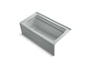 KOHLER Archer 60" x 32" integral apron Heated BubbleMassage air bath with Bask heated surface and left-hand drain