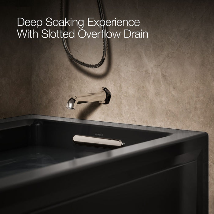 KOHLER Archer 60" x 32" alcove Heated BubbleMassage air bath, right drain