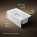 KOHLER Archer 60" x 32" alcove Heated BubbleMassage air bath, right drain