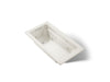 KOHLER K-1122-H Archer 60" x 32" drop-in whirlpool bath with heater, biscuit