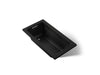 KOHLER K-1122-H Archer 60" x 32" drop-in whirlpool bath with heater, black black