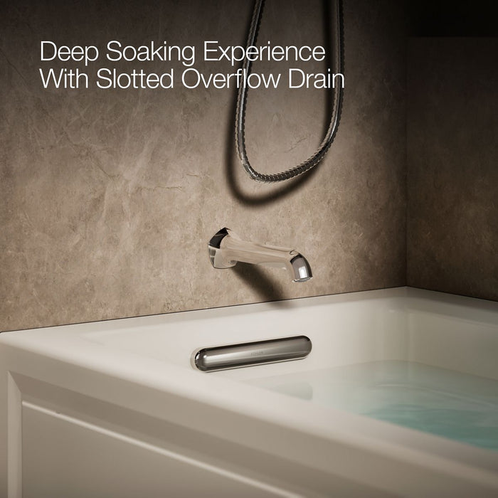 KOHLER Archer 60" x 32" alcove whirlpool bath, left drain
