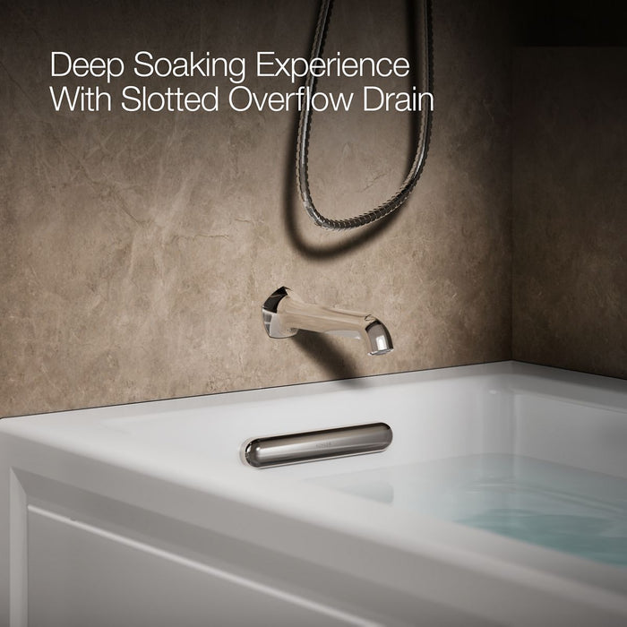 KOHLER Archer 60" x 32" alcove whirlpool bath, left drain