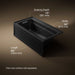 KOHLER K-1122-XGHLA Archer 60" x 32" alcove Heated BubbleMassage air bath and whirlpool, left drain, black black - view 5