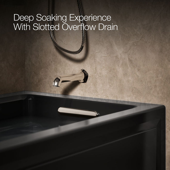 KOHLER K-1122-XGHRA Archer 60" x 32" alcove Heated BubbleMassage air bath and whirlpool, right drain, black black - view 3