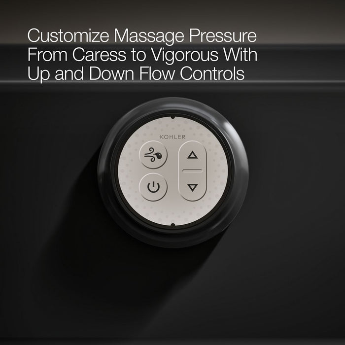 KOHLER K-1122-XGHRA Archer 60" x 32" alcove Heated BubbleMassage air bath and whirlpool, right drain, black black - view 5