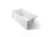 KOHLER K-1123-RAW Archer 60" x 32" alcove bath with Bask heated surface, right drain