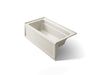 KOHLER Archer 60" x 32" alcove bath with Bask heated surface, left drain