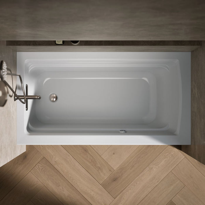 KOHLER Archer 60" x 32" alcove bath with Bask heated surface, left drain