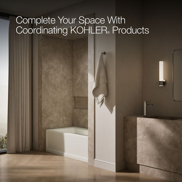 KOHLER K-1123-RAW Archer 60" x 32" alcove bath with Bask heated surface, right drain, biscuit - view 4