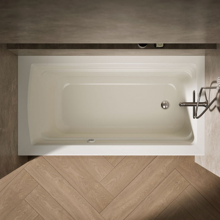 KOHLER K-1123-RAW Archer 60" x 32" alcove bath with Bask heated surface, right drain, biscuit - view 5