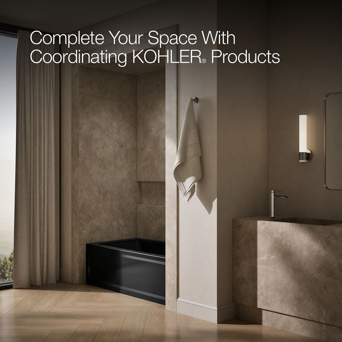 KOHLER Archer 60" x 32" alcove bath with Bask heated surface, right drain