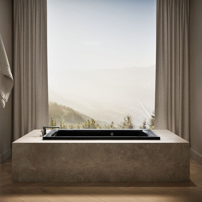 KOHLER K-1123-W1 Archer 60" x 32" drop-in bath with Bask heated surface, black black - view 4