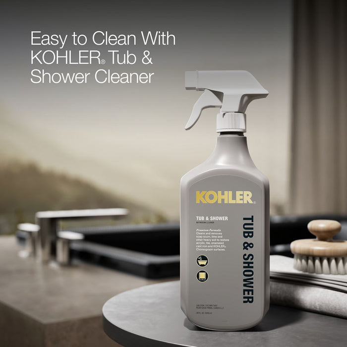 KOHLER K-1123-W1 Archer 60" x 32" drop-in bath with Bask heated surface, black black - view 5