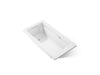 KOHLER K-1123-W1 Archer 60" x 32" drop-in bath with Bask heated surface, white