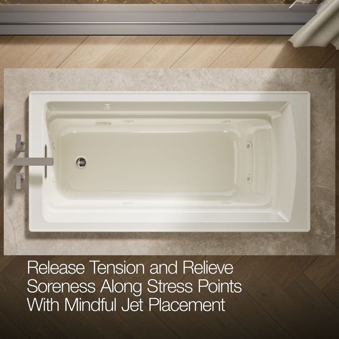 KOHLER K-1124 Archer 72" x 36" drop-in whirlpool bath