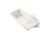 KOHLER K-1124-GH Archer 72" x 36" drop-in Heated BubbleMassage air bath, biscuit