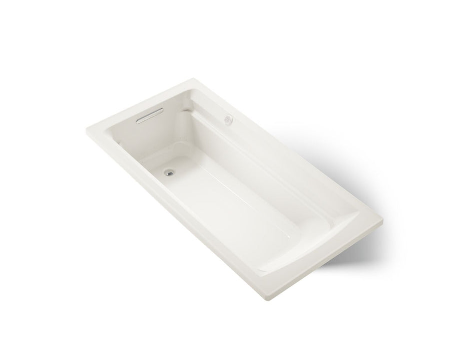 KOHLER K-1124-GH Archer 72" x 36" drop-in Heated BubbleMassage air bath, biscuit