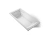 KOHLER K-1124-GH Archer 72" x 36" drop-in Heated BubbleMassage air bath, ice grey