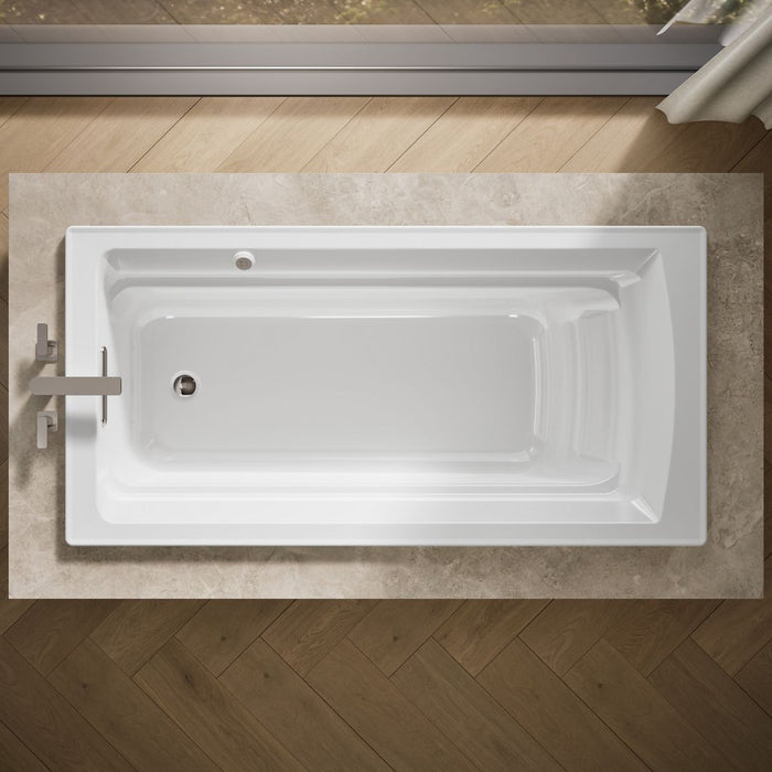 KOHLER K-1124-GH Archer 72" x 36" drop-in Heated BubbleMassage air bath, white - view 5