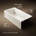 KOHLER K-1124-GHLA Archer 72" x 36" alcove Heated BubbleMassage air bath, left drain, biscuit - view 5