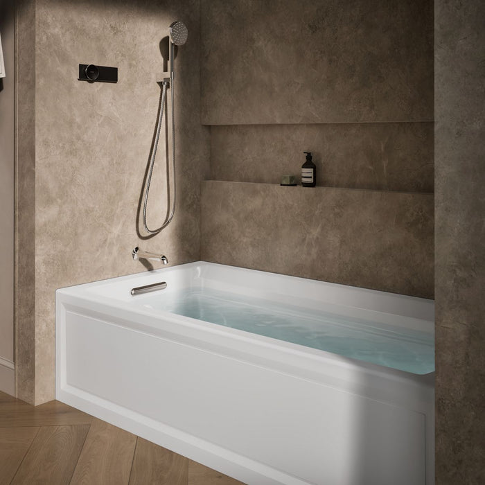 KOHLER Archer 72" x 36" alcove Heated BubbleMassage air bath, left drain