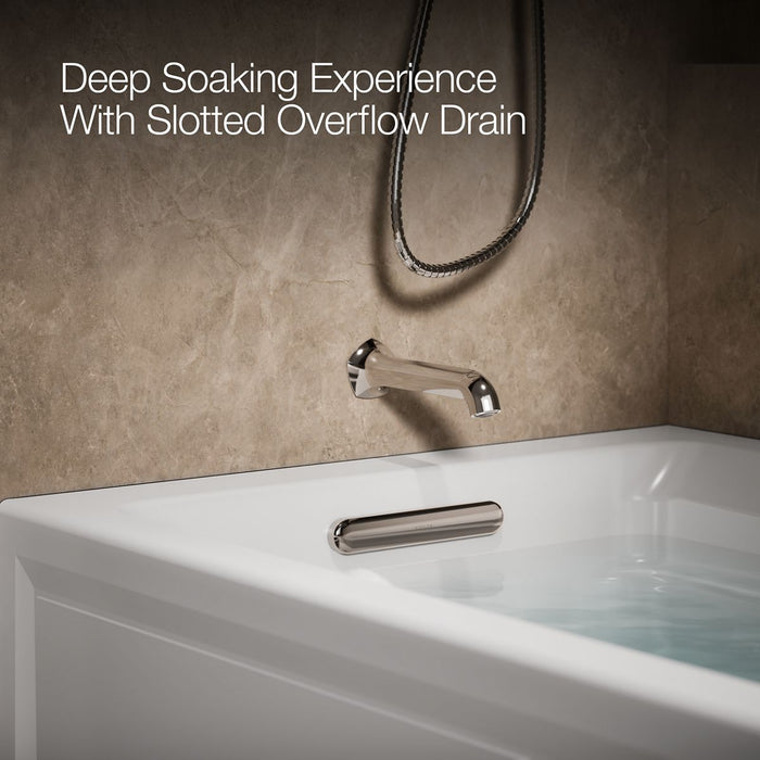 KOHLER Archer 72" x 36" alcove Heated BubbleMassage air bath, left drain