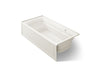 KOHLER Archer 72" x 36" alcove Heated BubbleMassage air bath with Bask heated surface, right drain