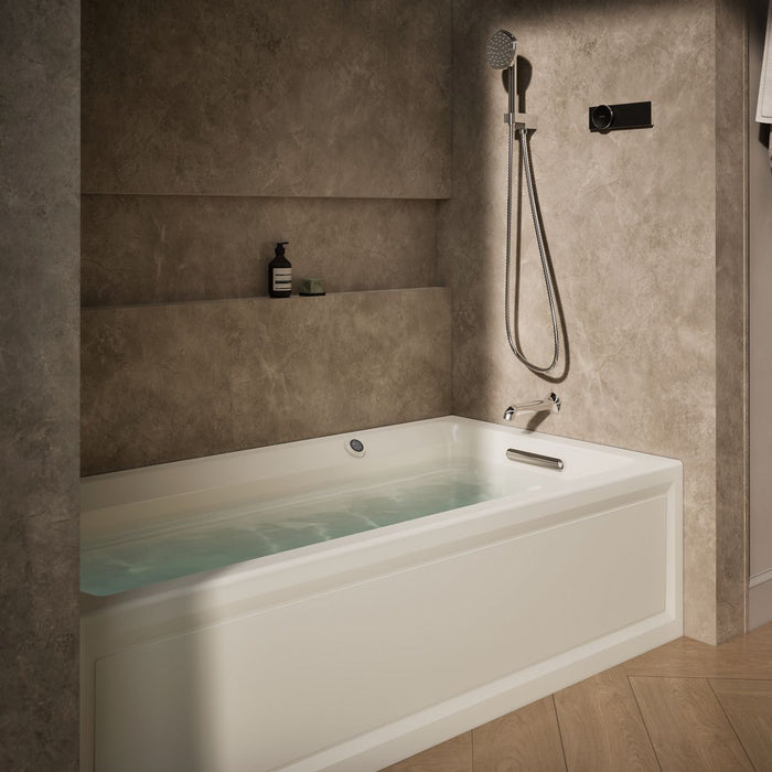 KOHLER Archer 72" x 36" alcove Heated BubbleMassage air bath with Bask heated surface, right drain