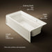 KOHLER Archer 72" x 36" alcove Heated BubbleMassage air bath with Bask heated surface, right drain