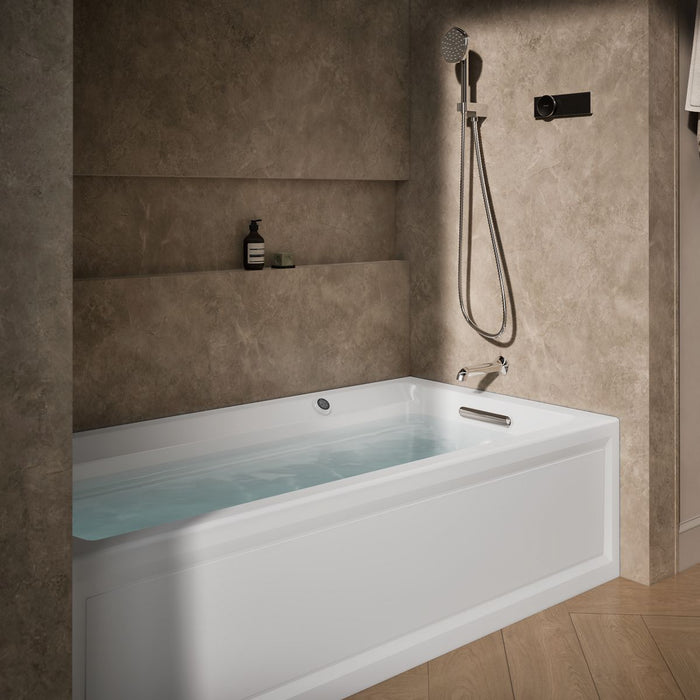 KOHLER Archer 72" x 36" alcove Heated BubbleMassage air bath with Bask heated surface, right drain