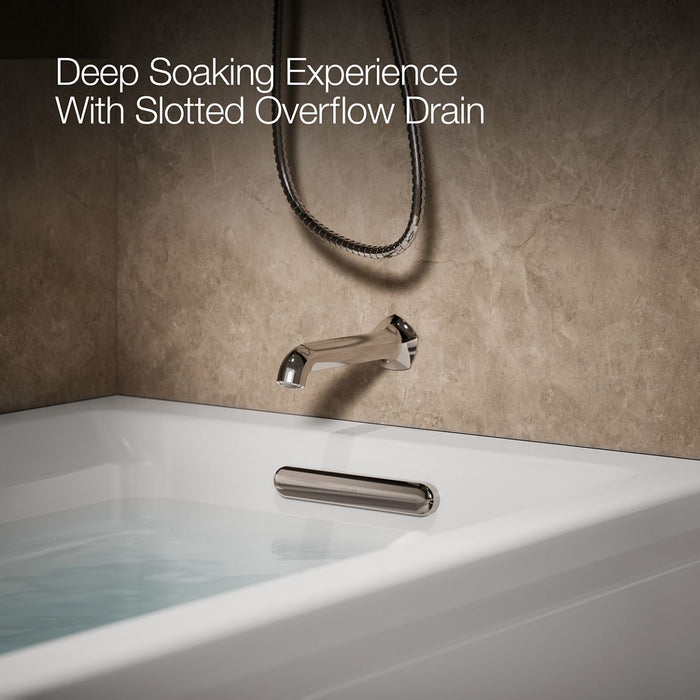 KOHLER Archer 72" x 36" alcove Heated BubbleMassage air bath with Bask heated surface, right drain