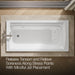 KOHLER K-1124-H Archer 72" x 36" drop-in heated whirlpool bath, white - view 5