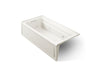KOHLER K-1124-HL Archer 72" x 36" alcove whirlpool bath with alcove, left drain, biscuit
