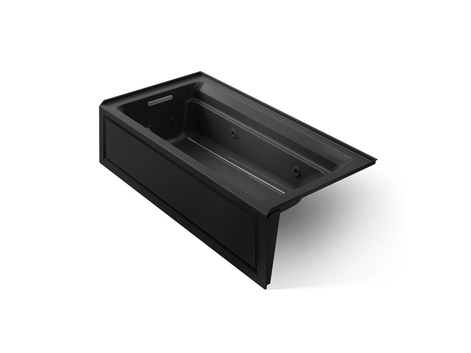 KOHLER Archer 72" x 36" alcove whirlpool bath with alcove, left drain