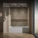 KOHLER Archer 72" x 36" alcove whirlpool bath with alcove, left drain