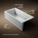 KOHLER Archer 72" x 36" alcove whirlpool bath with alcove, left drain