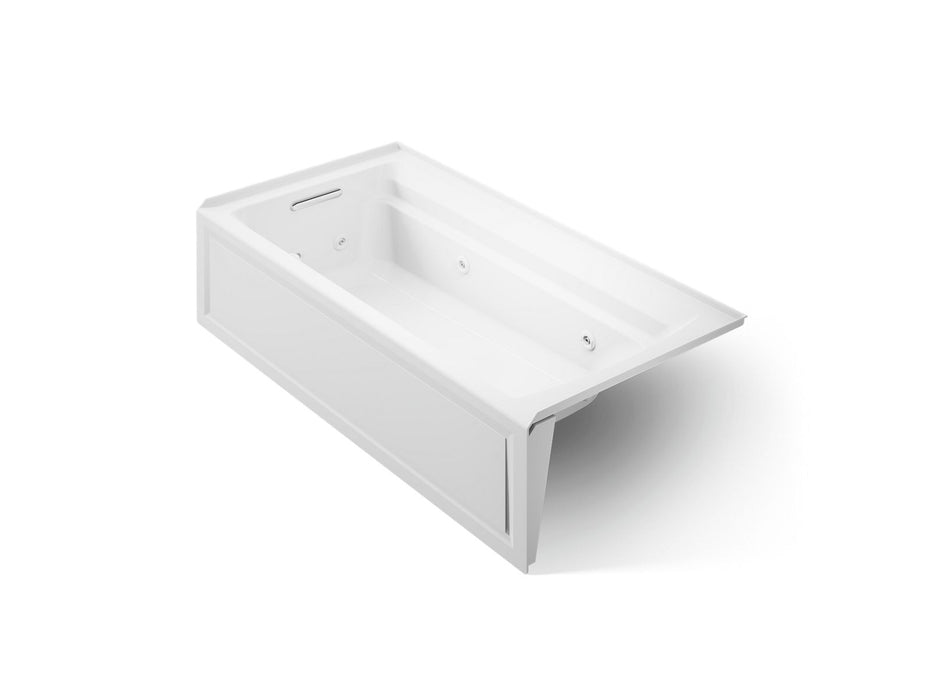 KOHLER Archer 72" x 36" alcove whirlpool bath with alcove, left drain