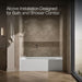 KOHLER Archer 72" x 36" alcove whirlpool bath with alcove, left drain